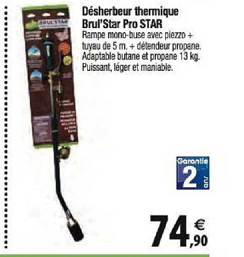désherbeur thermique brul'star pro star