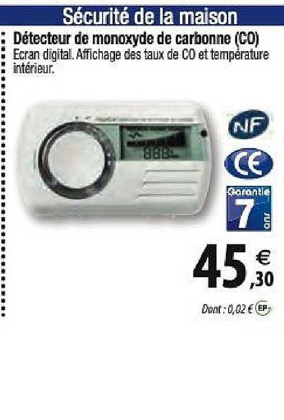 détecteur de monoxyde de carbonne (cd)