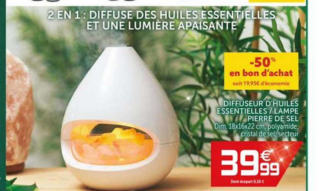 diffuseur d'huiles essentielles - lampe pierre de sel