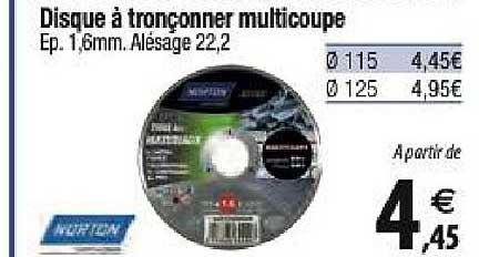 Disque à Tronçonner Multicoupe