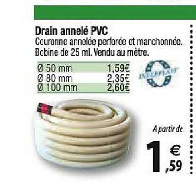 drain annelé pvc