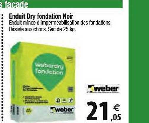 enduit dry fondation noir weber