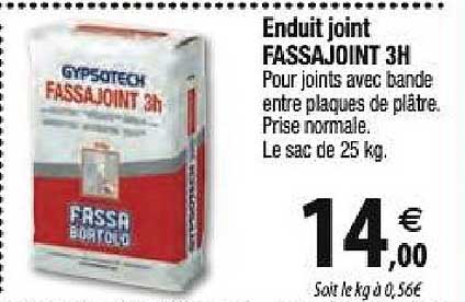 enduit joint fassajoint 3h