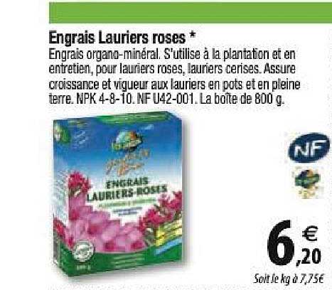 engrais lauriers roses