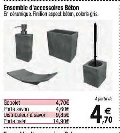 ensemble d'accessoires béton