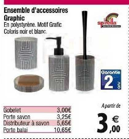 ensemble d'accessoires graphic spirella