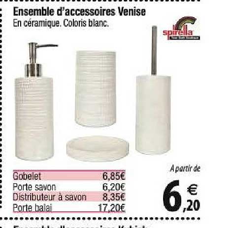 ensemble d'accessoires venise spirella