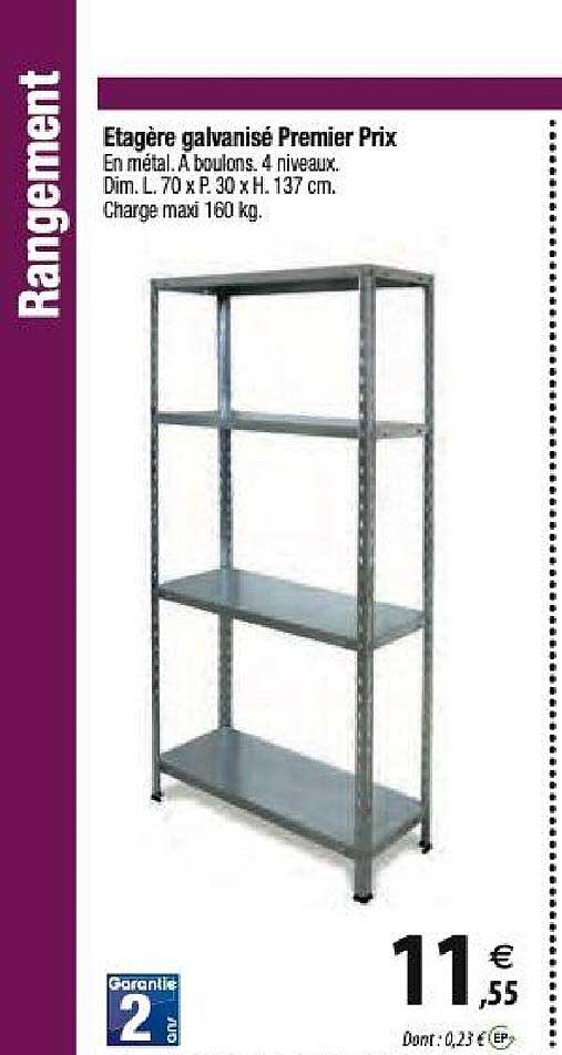 étagère galvanisé premier prix