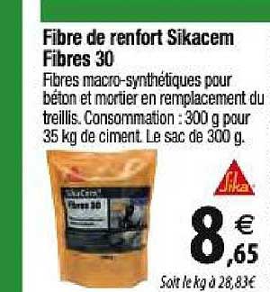 fibre de renfort sikacem fibres 30
