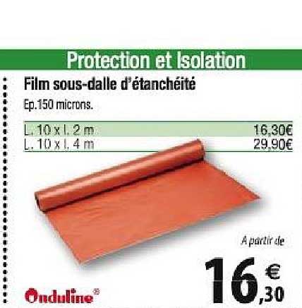 film sous dalle d'étanchéité onduline