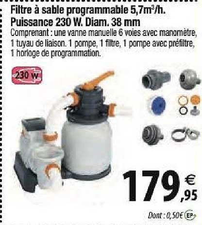 filtre à sable programmable 5,7 m3-h