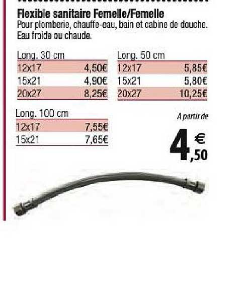 Flexible Sanitaire Femelle Femelle