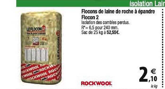 flocons de laine de roche à épandre flocon 2 rockwool