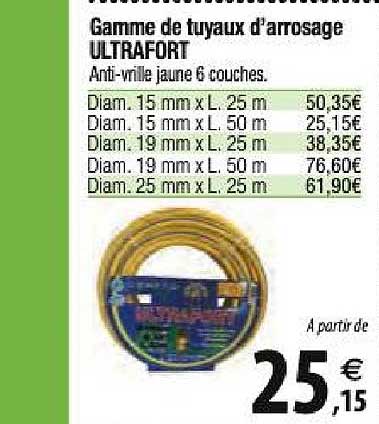 gamme de tuyaux d'arrosage ultrafort