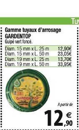 gamme tuyaux d'arrosage gardentop