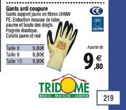 gants anti coupure