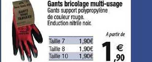 gants bricolage multi usage