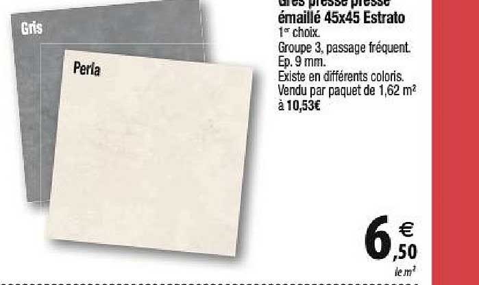 Grès Presse Presse émaillé 45x45 Estrato