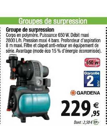groupe de surpression gardena
