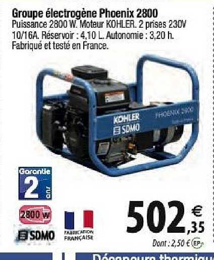 groupe électrogène phoenix 2800