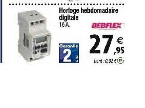 horloge hebdomadaire digitale debflex