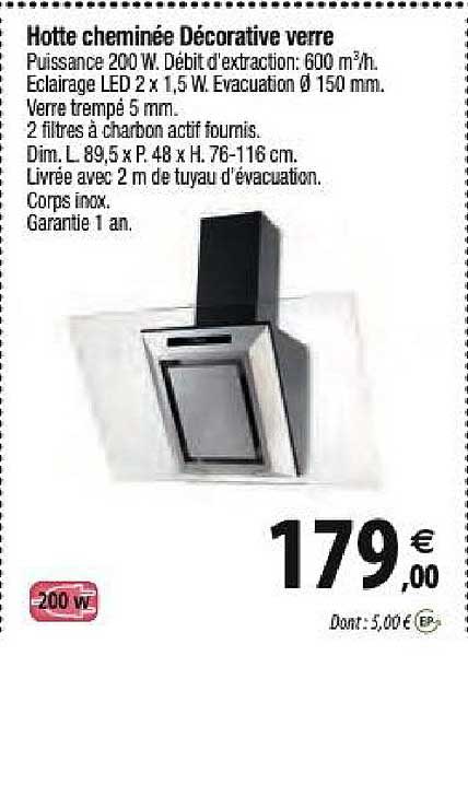 Hotte Cheminée Décorative Verre