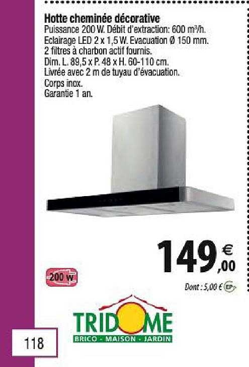 hotte cheminée décorative