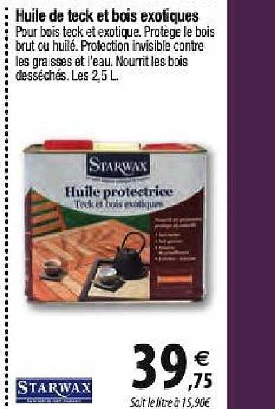 huile de teck et bois exotiques starwax