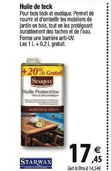 huile de teck starwax