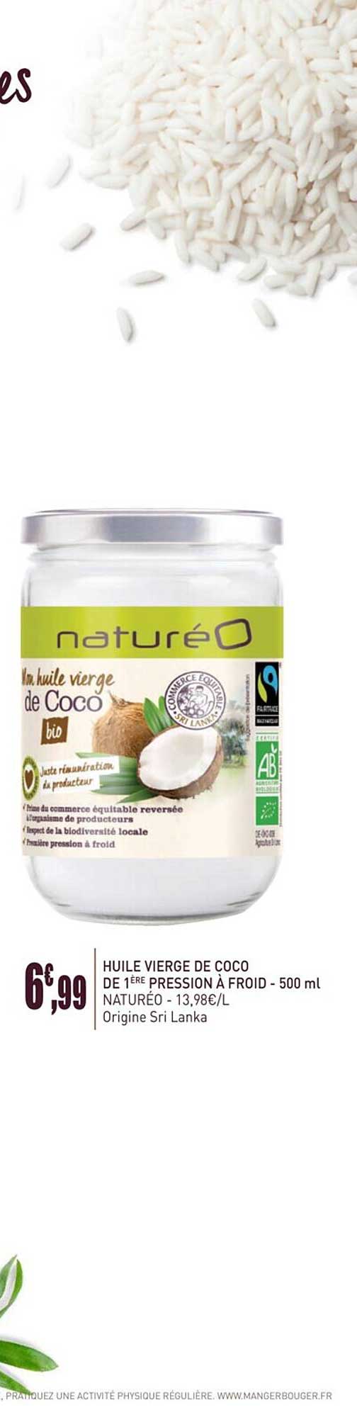 huile vierge de coco de 1ère pression à froid
