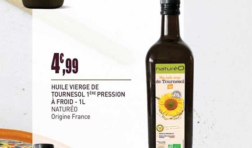 huile vierge de tournesol 1ère pression à froid