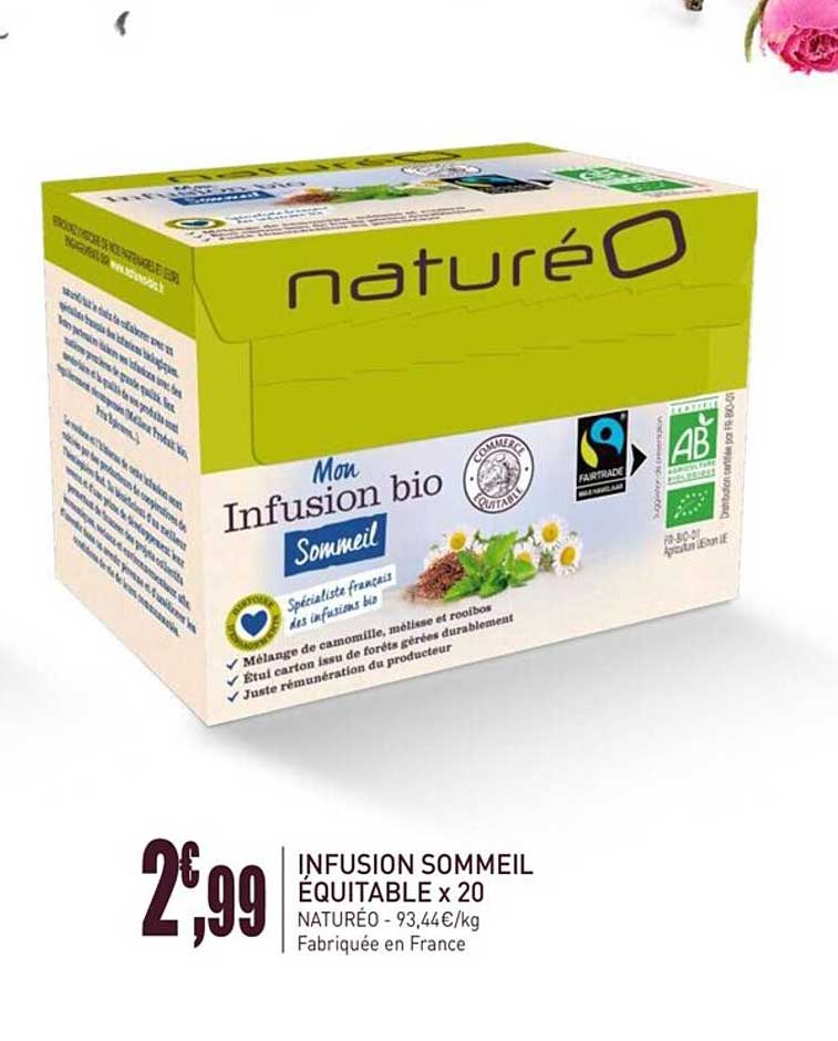 infusion sommeil équitable x 20