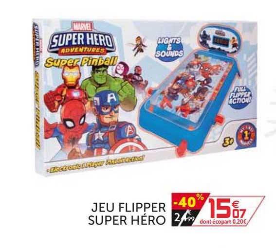 jeu flipper super héro