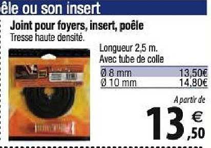 joint pour foyers insert poêle