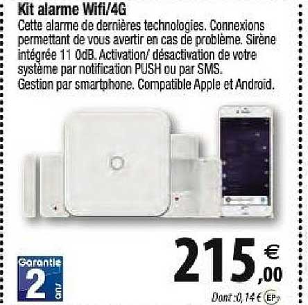 Kit Alarme Wifi 4g