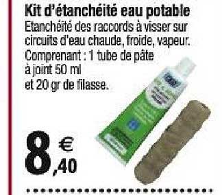 kit d'étanchéité eau potable