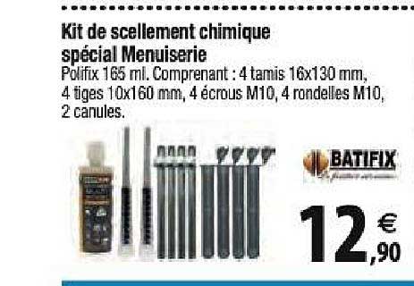 kit de scellement chimique spécial menuiserie batifix