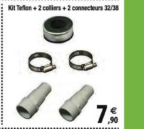 kit teflon + 2 colliers + 2 connecteurs 32-38