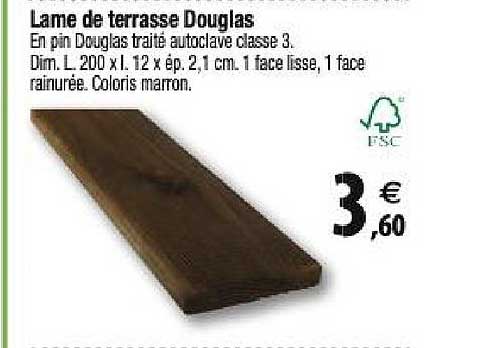 lame de terrasse douglas