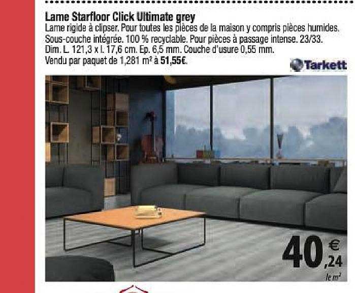 lame starfloor click ultimate grey tarkett