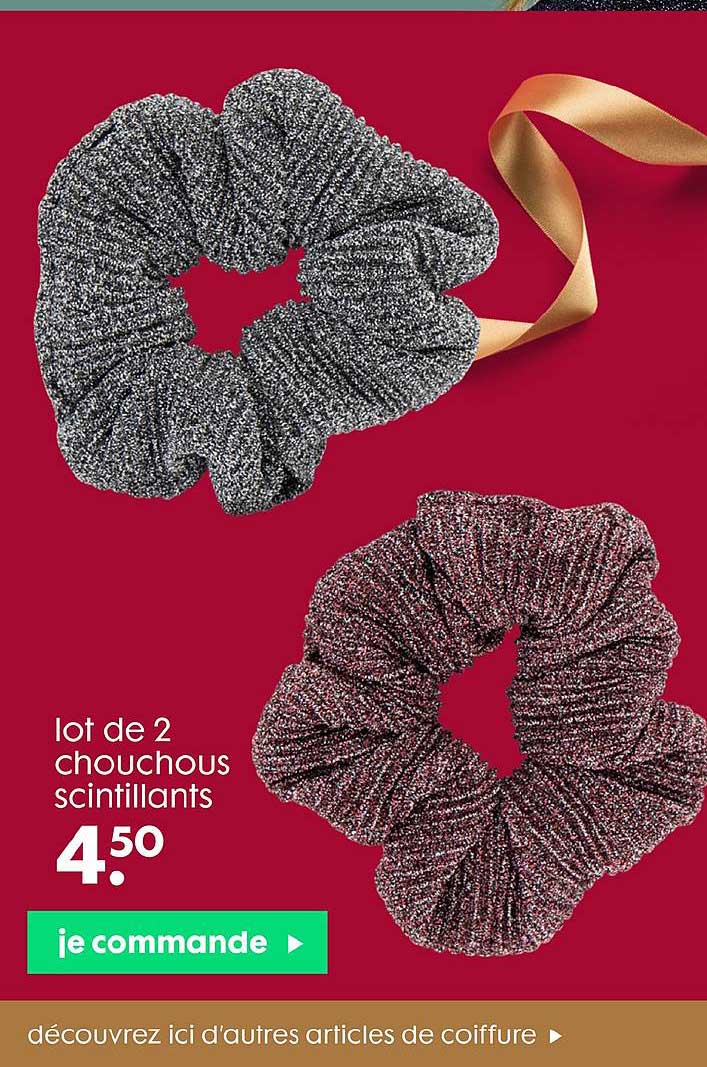 lot de 2 chouchous scintillants