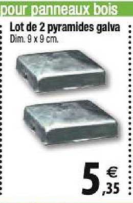 lot de 2 pyramides galva