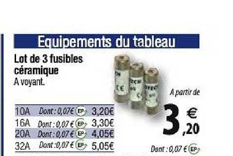 lot de 3 fusibles céramique