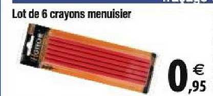 lot de 6 crayons menuisier