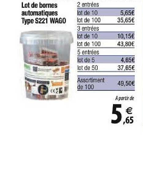 lot de bornes automatiques type s221 wago