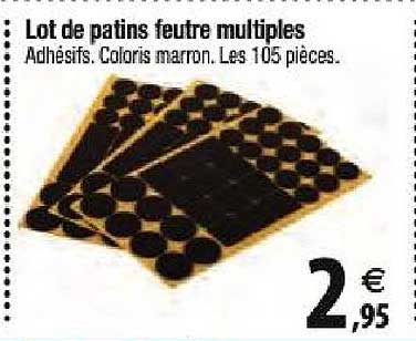 Lot De Patins Feutre Multiples