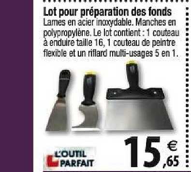 Lot Pour Préparation Des Fonds