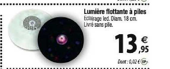 Lumière Flottante à Piles