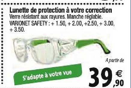 lunette de protection à votre correction