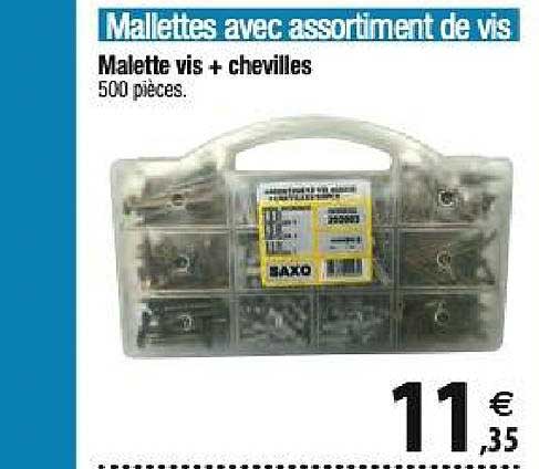 malette vis + chevilles saxo